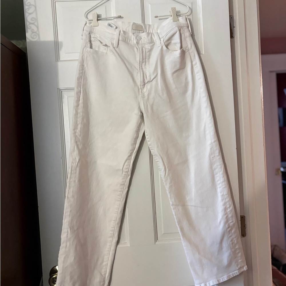 MOTHER The Rambler Zip Ankle Jeans, The Fairest of Them All size 32— White - Picture 4 of 11